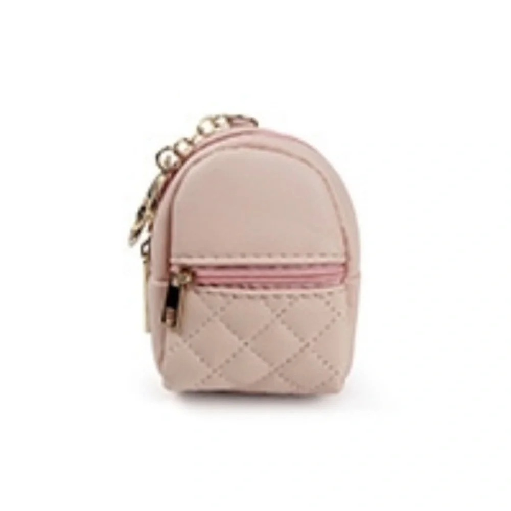 Mini Backpack Coin/Cosmetic Purse - Bag Charm Key Chain - Pink - Picture 5 of 8